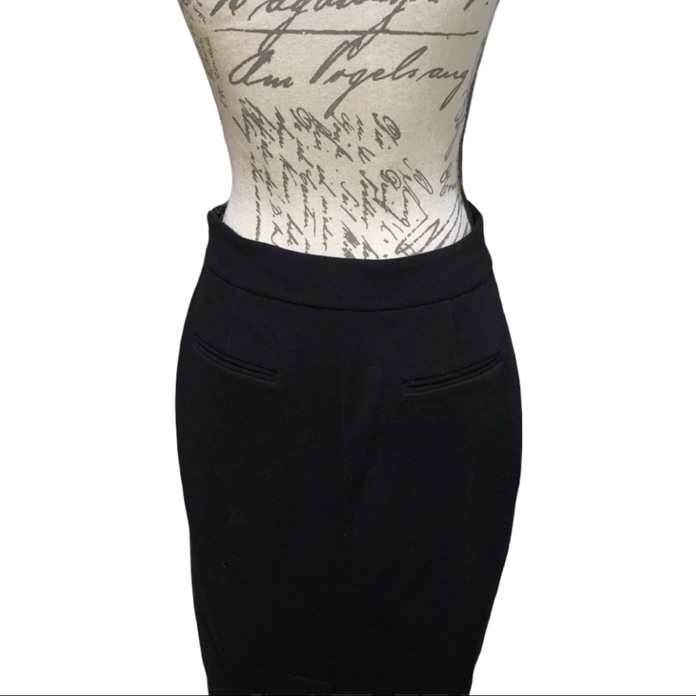 Charles Nolan New York Black Wool Blend Skirt 10